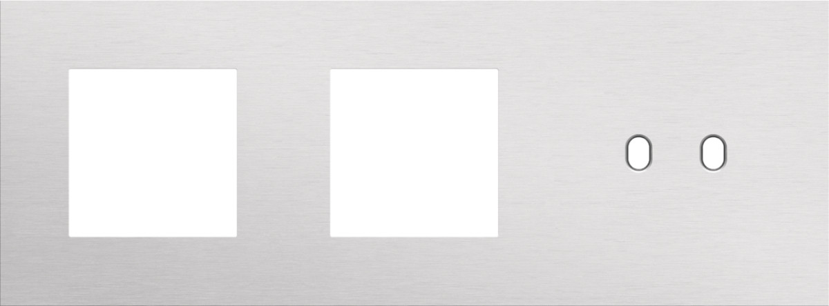 Niko — Drievoudige Afdekplaat, horizontaal 71 MM centerafstand,voor twee 45 X