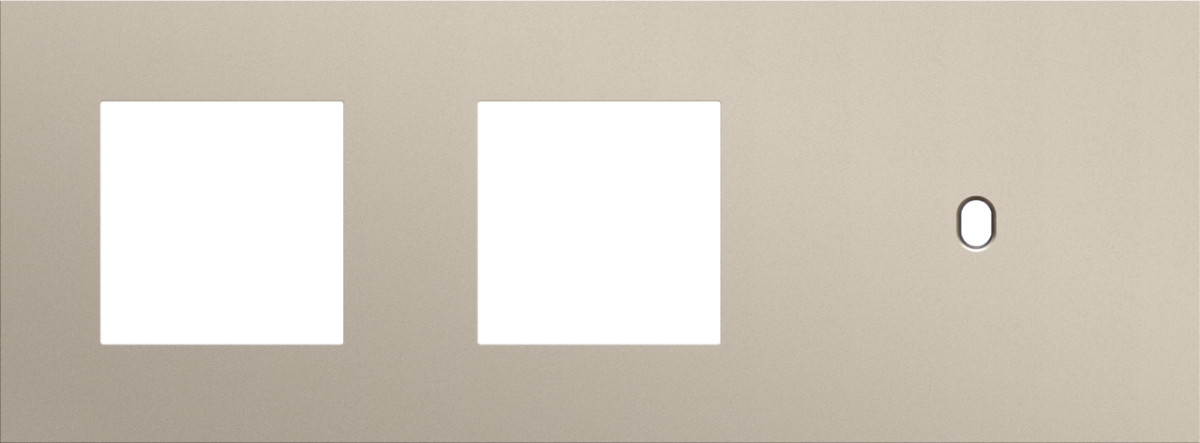 Niko — Drievoudige Afdekplaat, horizontaal 71 MM centerafstand,voor twee 45 X