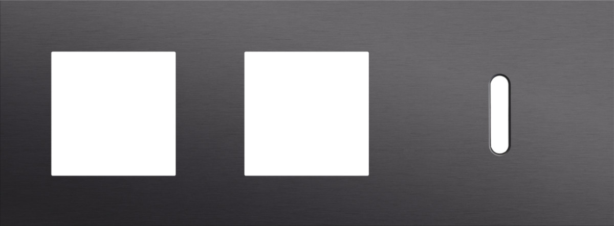 Niko — Drievoudige Afdekplaat, horizontaal 71 MM centerafstand,voor twee 45 X