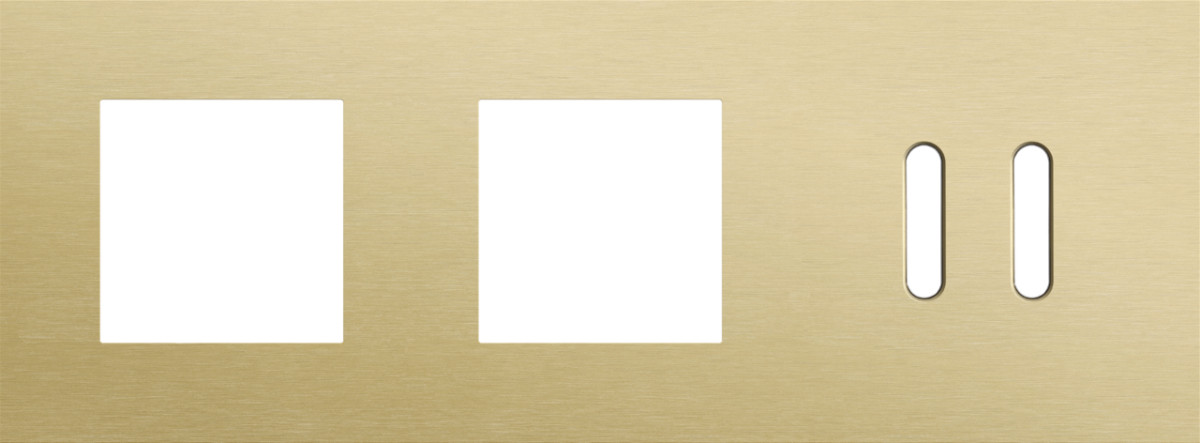 Niko — Drievoudige Afdekplaat, horizontaal 71 MM centerafstand,voor twee 45 X