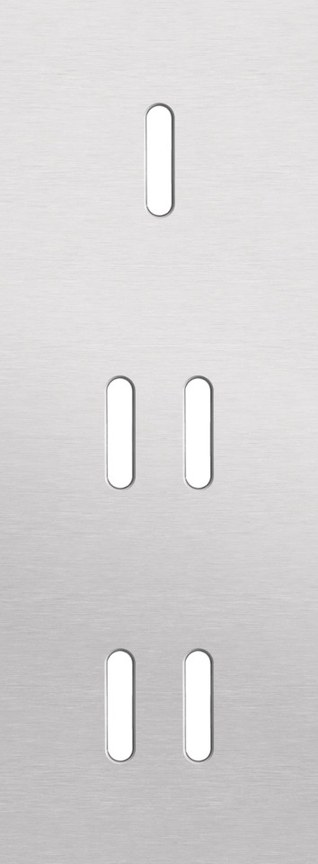 Niko — Drievoudige Afdekplaat, verticaal 71 MM centerafstand, voor een enkelv