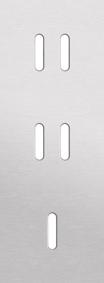 Niko — Drievoudige Afdekplaat, verticaal 71 MM centerafstand, voor twee tweev