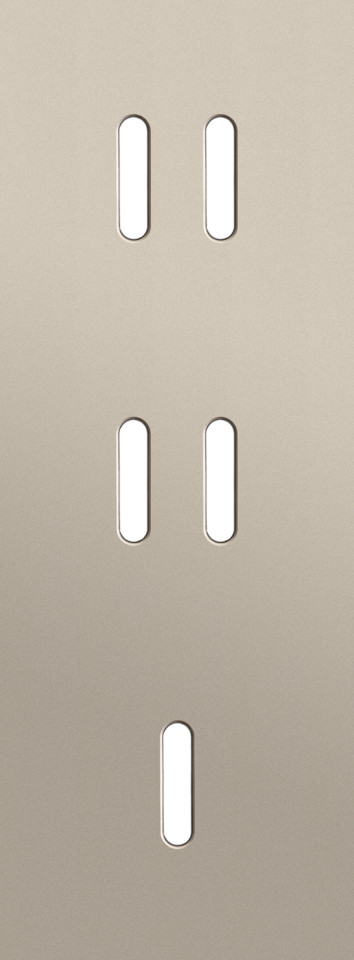 Niko — Drievoudige Afdekplaat, verticaal 71 MM centerafstand, voor twee tweev
