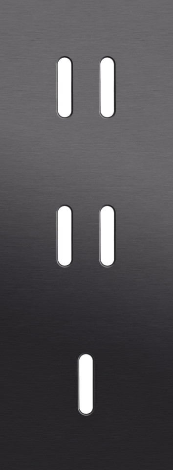 Niko — Drievoudige Afdekplaat, verticaal 71 MM centerafstand, voor twee tweev