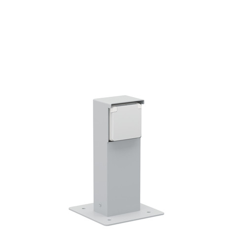 Niko Switches & Sockets Spuitwaterdichte Tuinpaal met enkelvoudig stopcontact, randaarde en GR