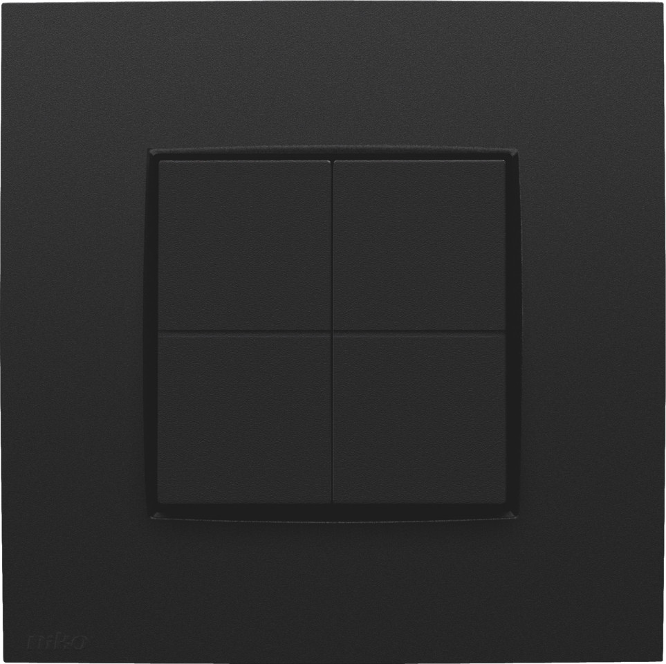 Niko Home Automation Dimschakelaar voor het hue systeem, matt black coated