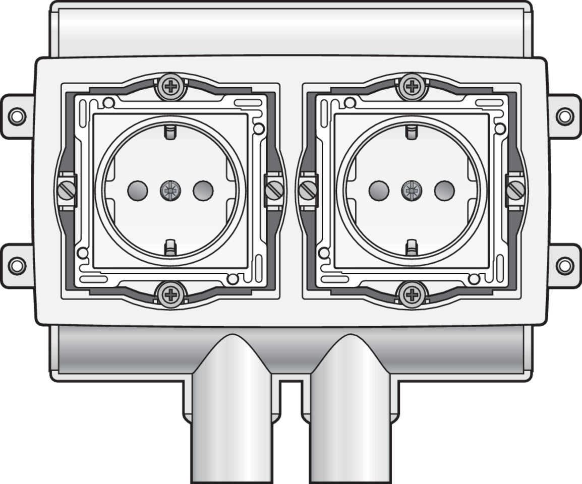 Niko Wandcontactdoos inbouw (stucwerk) ra 1V KV wit
