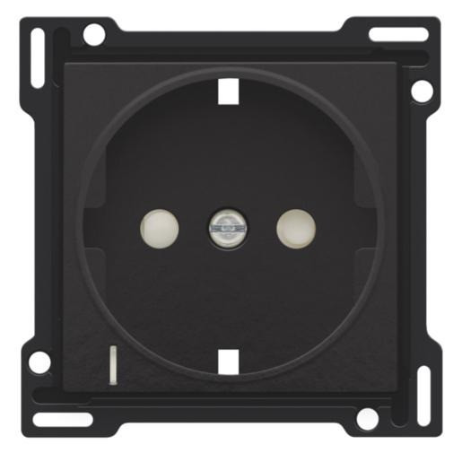 Niko Pure wandcontactdoos zwart