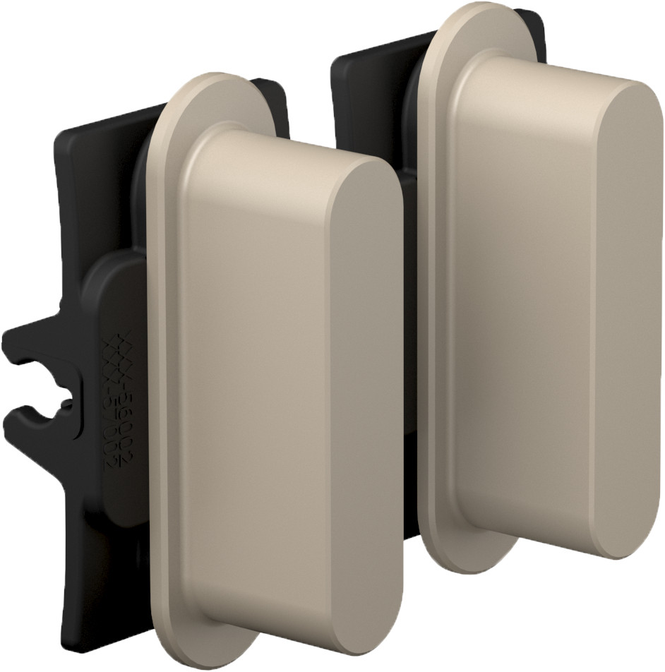 Niko Home Automation Rocker set (2 onderdelen), home control, steel champagne coa