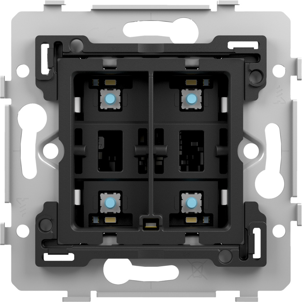 Niko Home Automation Sokkel Voor een viervoudige drukknop, met leds en comfortsensoren, 71