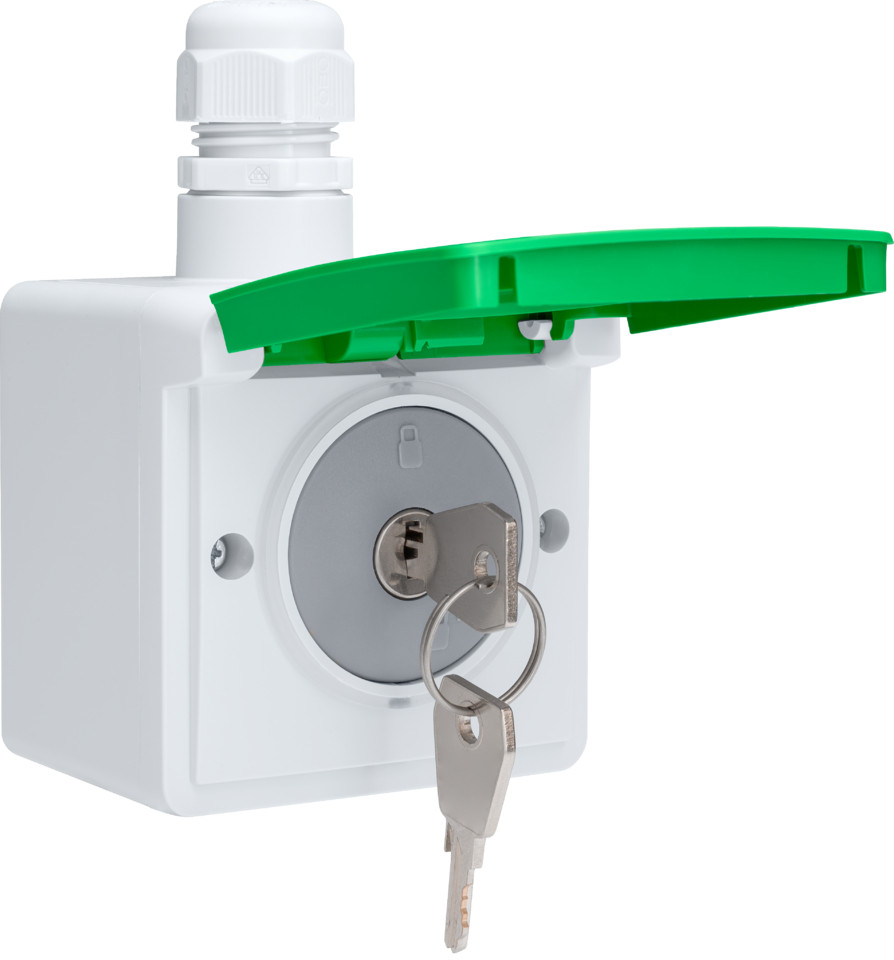 Niko — Spuitwaterdicht Fietsoplaadpunt 16 A/250 vac met randaarde, beschermin