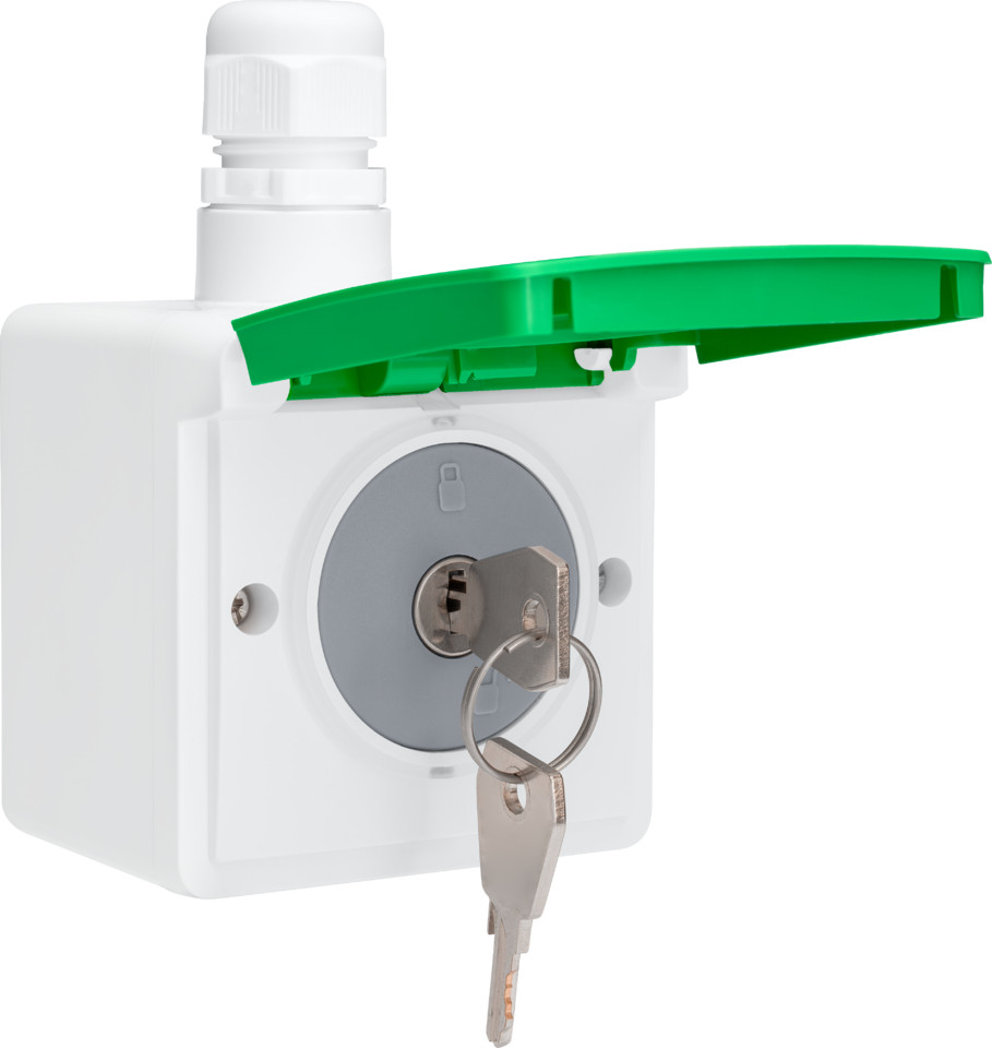 Niko — Spuitwaterdicht Fietsoplaadpunt 16 A/250 vac met randaarde, beschermin