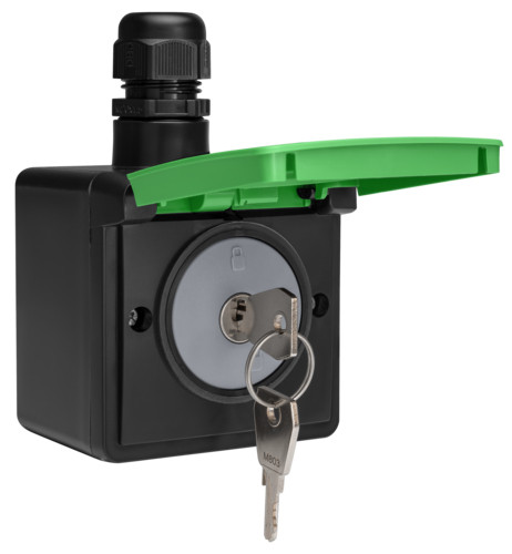 Niko Switches & Sockets Spuitwaterdicht Fietsoplaadpunt 16 A met randaarde, beschermingsafslui