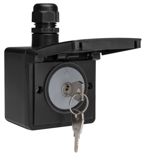 Niko Switches & Sockets Spuitwaterdicht Stopcontact met randaarde, beschermingsafsluiters, ins