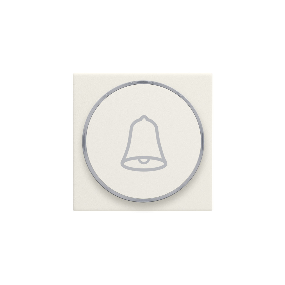 Niko Switches & Sockets Afwerkingsset Met doorschijnende ring met belsymbool voor drukknop 6 A