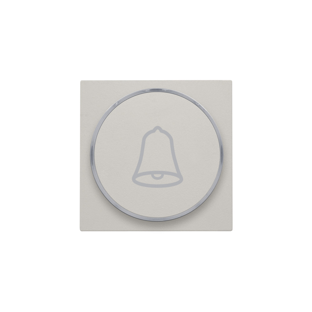 Niko Switches & Sockets Afwerkingsset Met doorschijnende ring met belsymbool voor drukknop 6 A