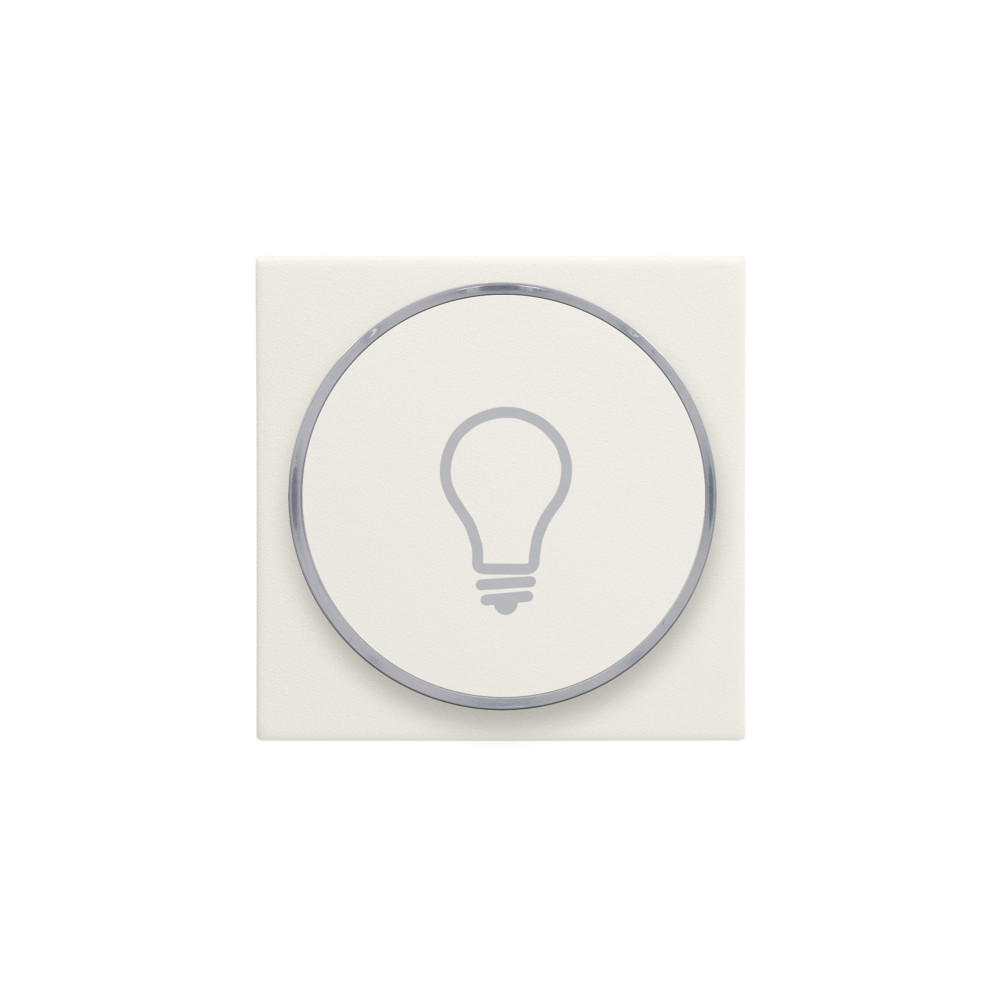 Niko Switches & Sockets Afwerkingsset Met doorschijnende ring met lampsymbool voor drukknop 6a