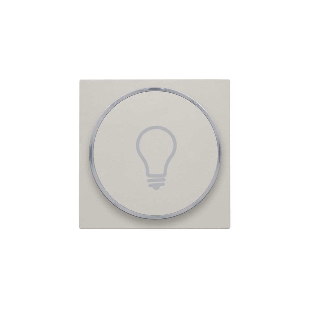 Niko Switches & Sockets Afwerkingsset Met doorschijnende ring met lampsymbool voor drukknop 6a