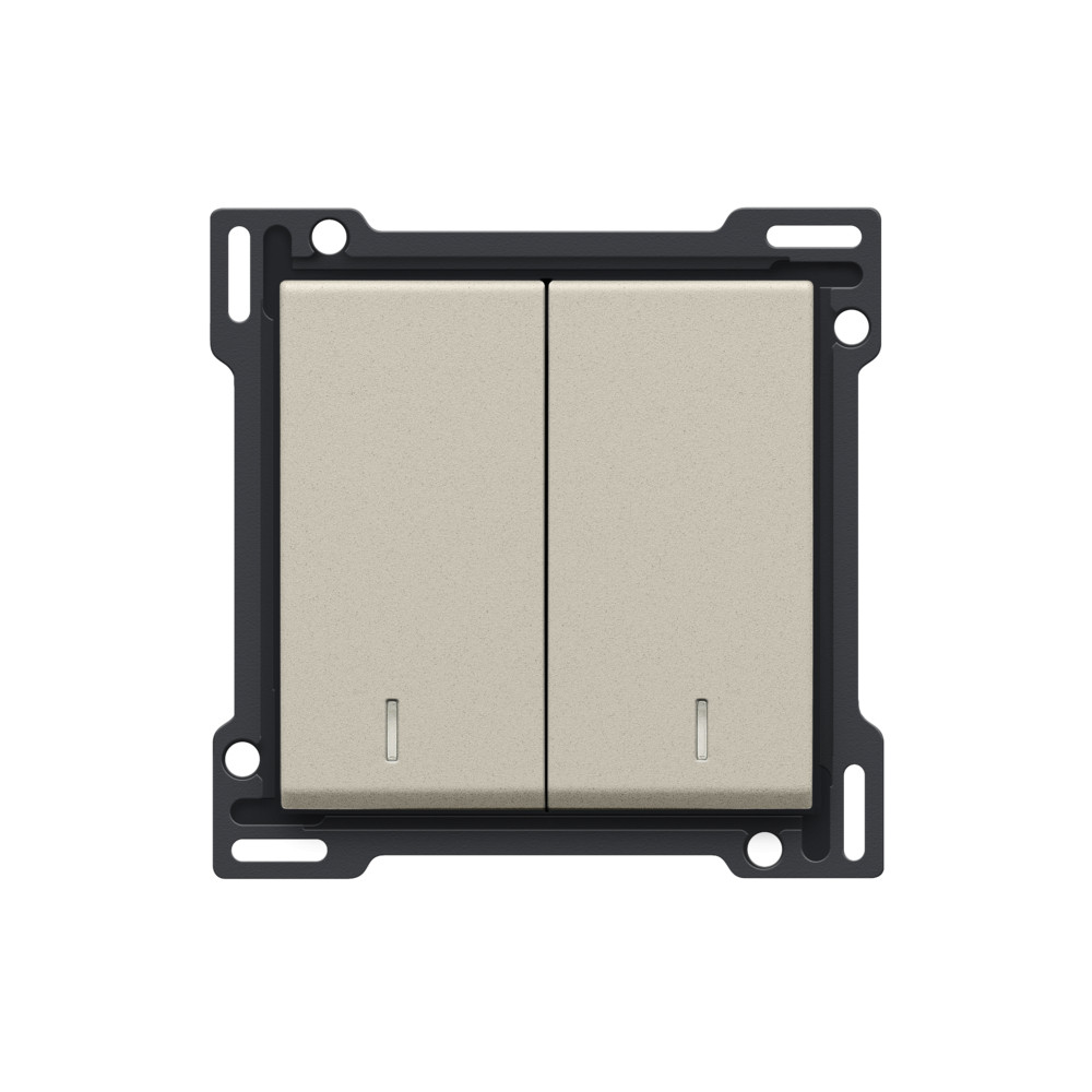 Niko Switches & Sockets Afwerkingsset Met dubbele lens voor serieschakelaar, wisselschakelaar