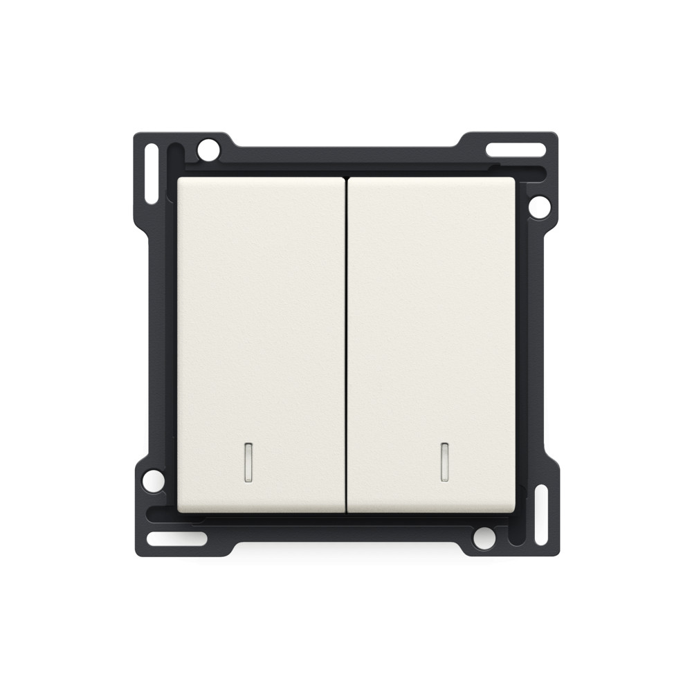 Niko Switches & Sockets Afwerkingsset Met dubbele lens voor serieschakelaar, wisselschakelaar