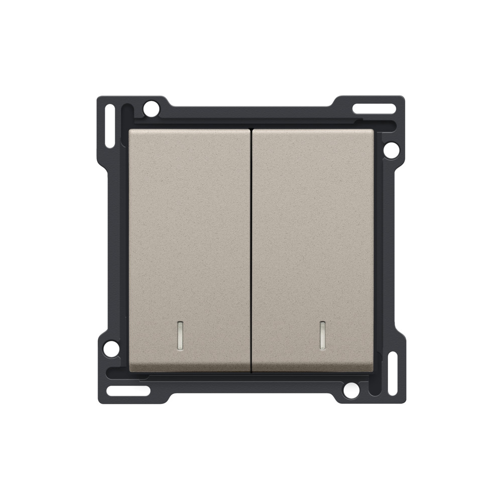Niko Switches & Sockets Afwerkingsset Met dubbele lens voor serieschakelaar, wisselschakelaar