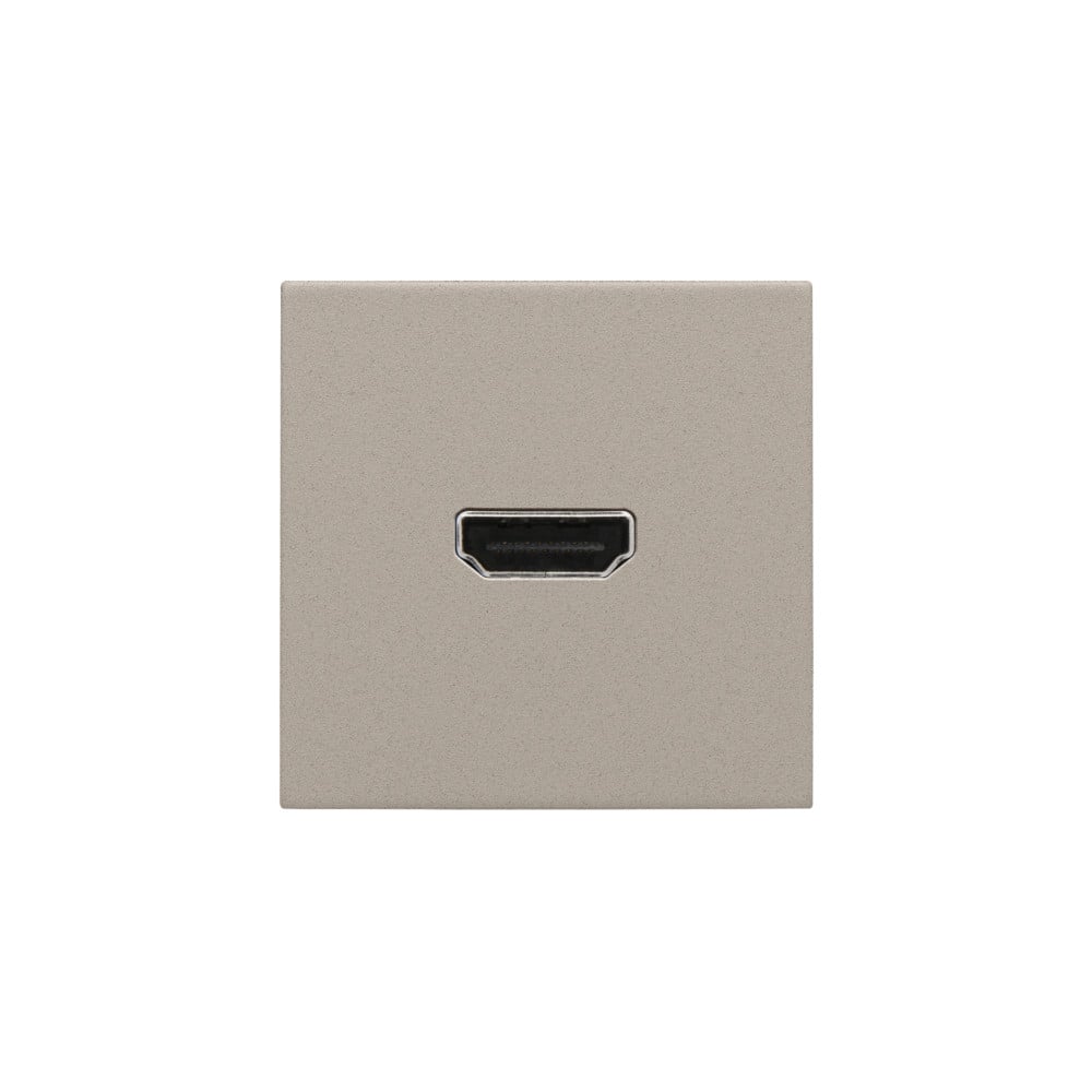 Niko Switches & Sockets Afwerkingsset Met hdmi-naar-hdmi-aansluiting, claystone textured
