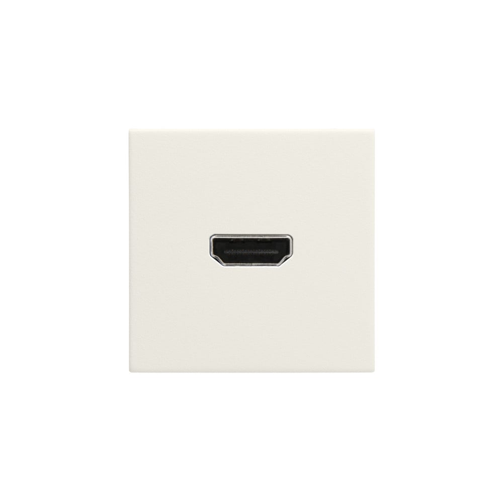 Niko Switches & Sockets Afwerkingsset Met hdmi-naar-hdmi-aansluiting, cotton white textured