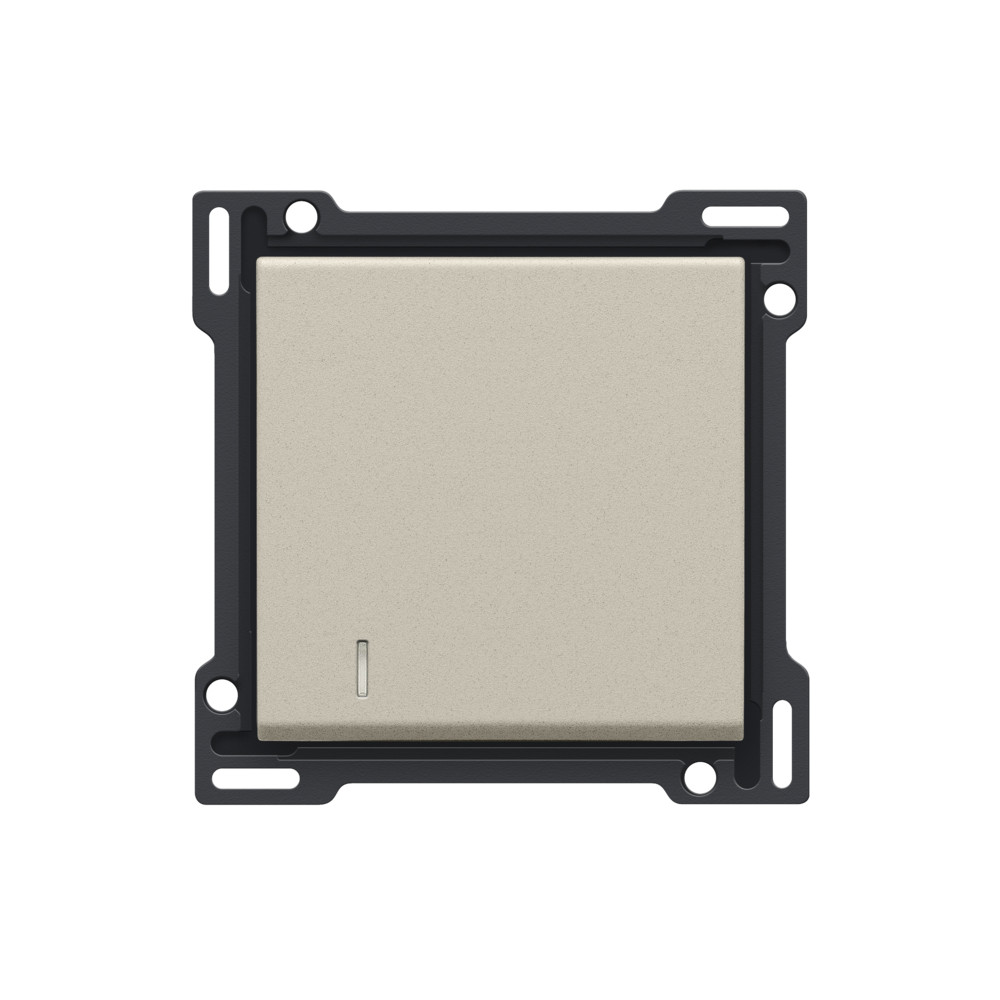 Niko Switches & Sockets Afwerkingsset Met lens voor enkelvoudige schakelaar of drukknop, sand