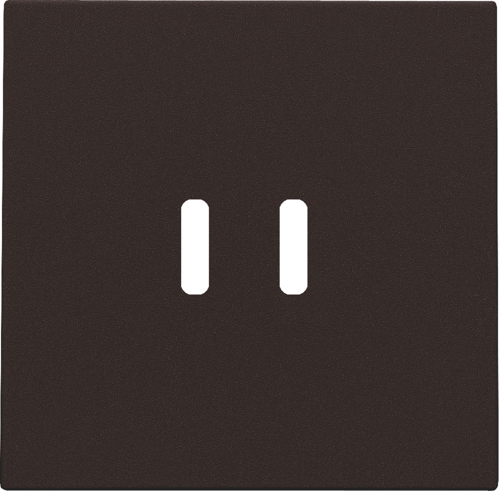 Niko Switches & Sockets Afwerkingsset Voor dubbele smart usb-C-lader, dark brown coated