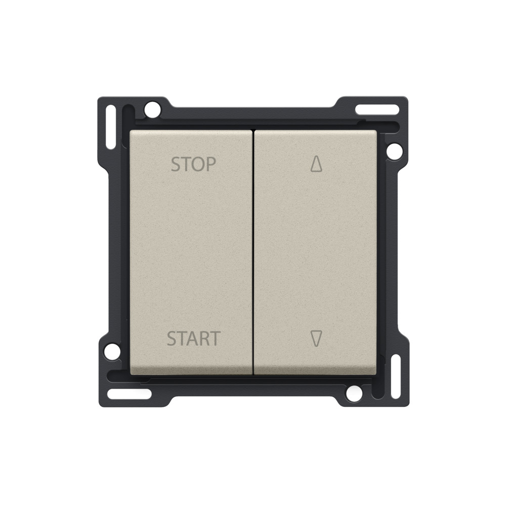 Niko Switches & Sockets Afwerkingsset Voor elektrisch gescheiden rolluikschakelaar, sand textu