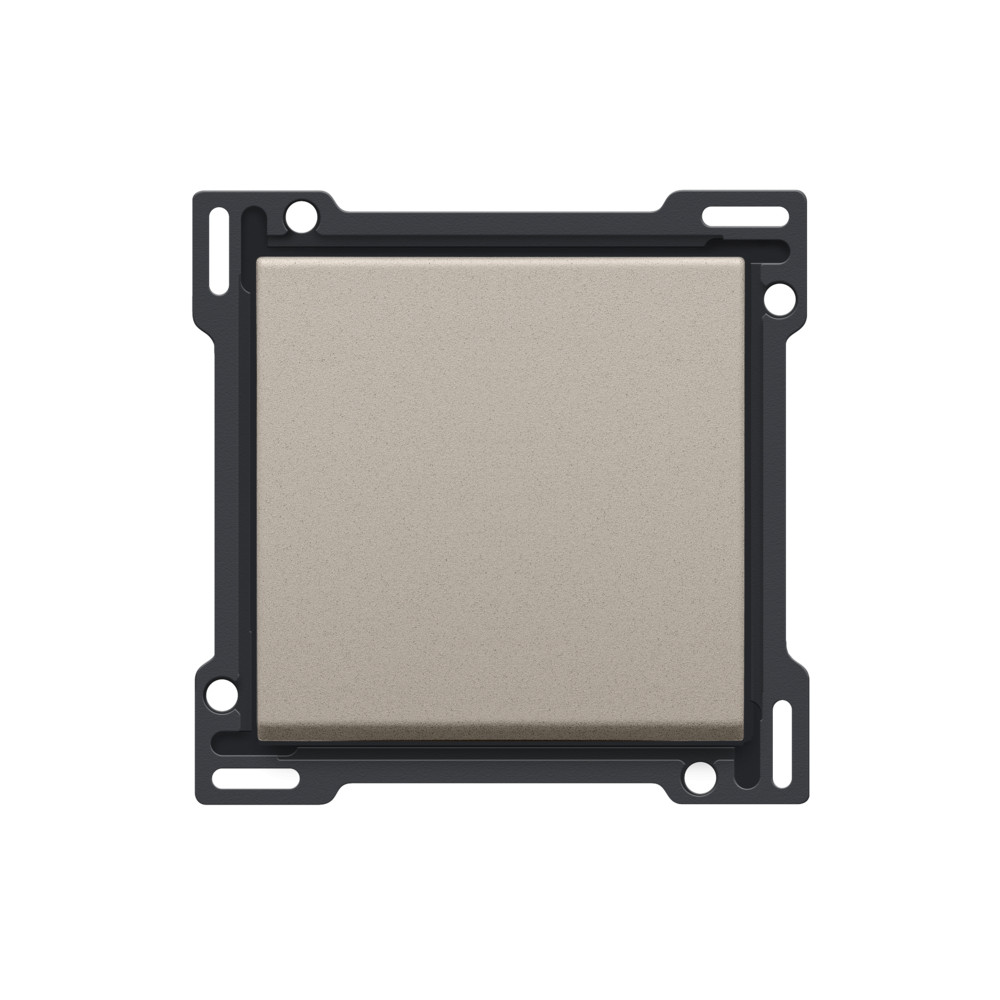 Niko Switches & Sockets Afwerkingsset Voor enkelvoudige schakelaar of drukknop, claystone text