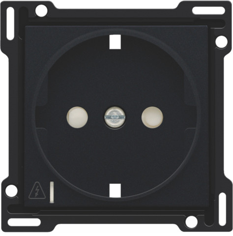 Niko Switches & Sockets Afwerkingsset Voor stopcontact met randaarde, beschermingsafsluiters E