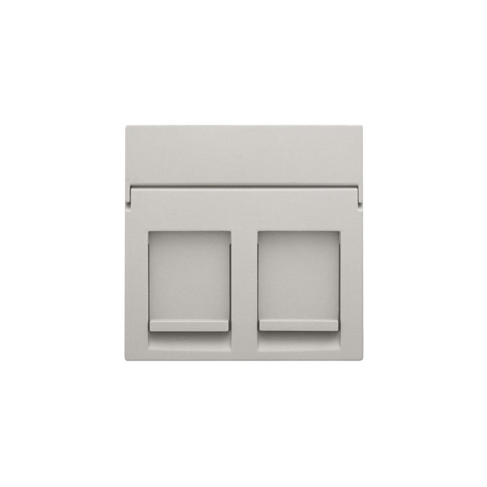 Niko Switches & Sockets Centraalplaat Data 2X RJ, light grey