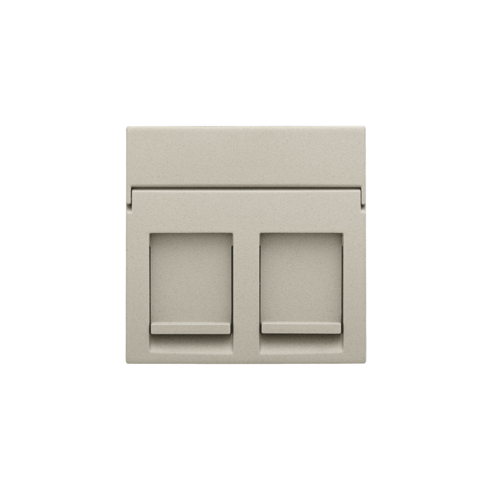 Niko Switches & Sockets Centraalplaat Data 2X RJ, sand textured