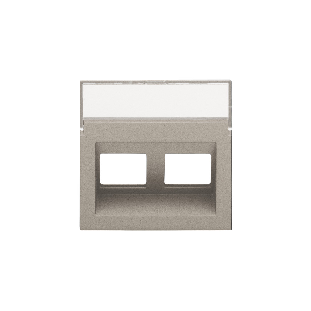Niko Switches & Sockets Centraalplaat Data 2X RJ schuine uitgang, claystone textured
