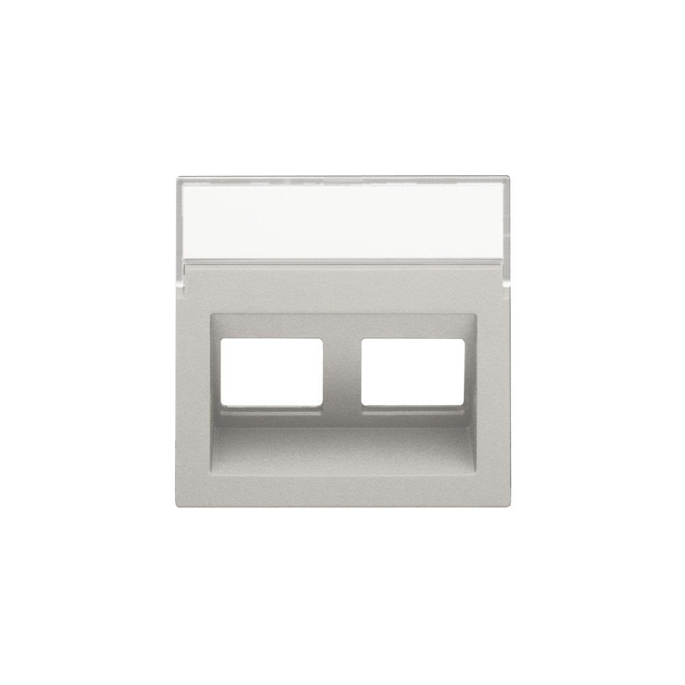 Niko Switches & Sockets Centraalplaat Data 2X RJ schuine uitgang, light grey