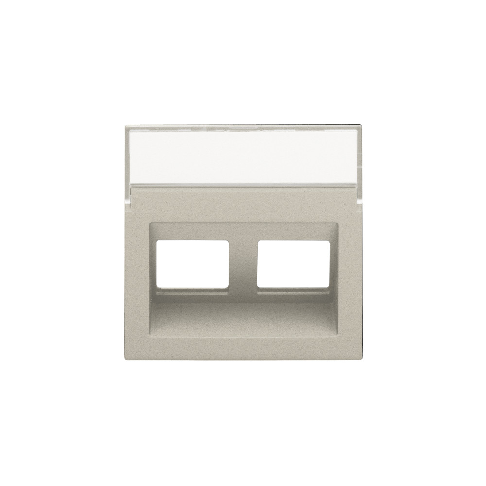 Niko Switches & Sockets Centraalplaat Data 2X RJ schuine uitgang, sand textured