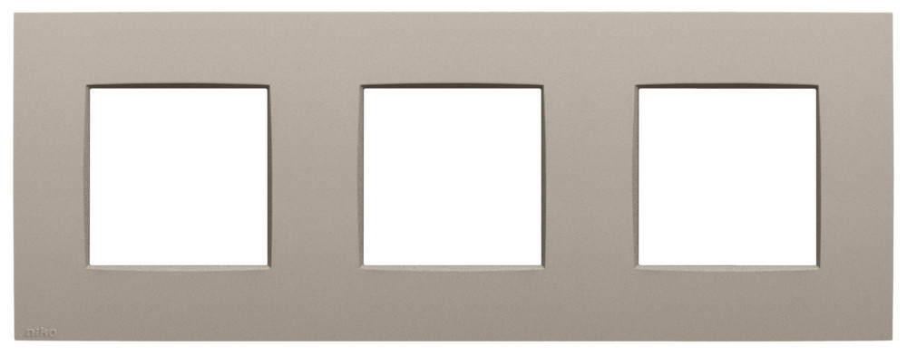 Niko Switches & Sockets Drievoudige Afdekplaat, 71 MM centerafstand, intense claystone te