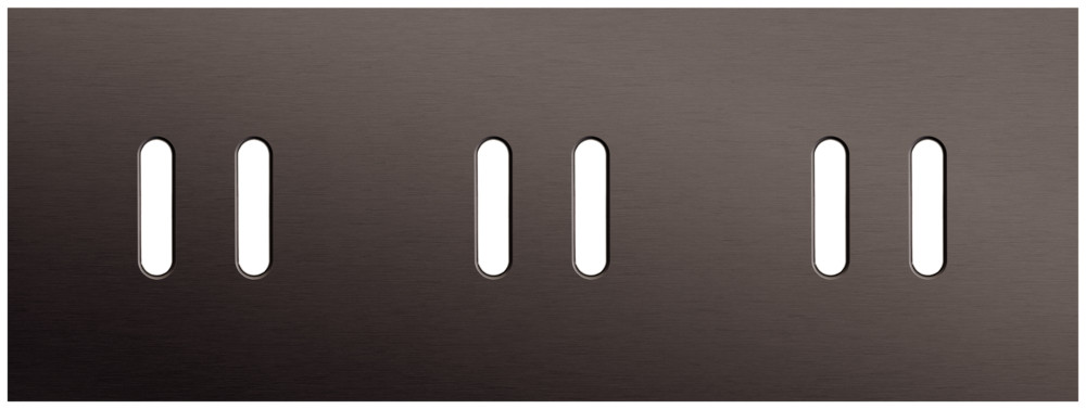 Niko Switches & Sockets Drievoudige Afdekplaat, horizontaal 71 MM centerafstand, voor drie twe