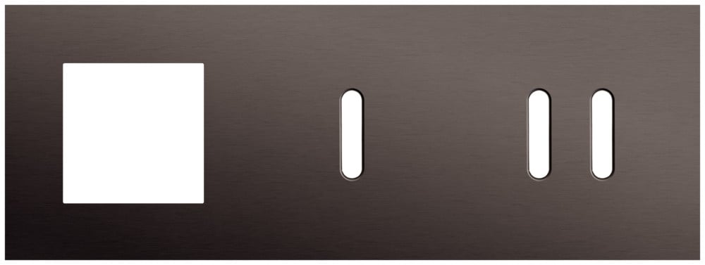 Niko Switches & Sockets Drievoudige Afdekplaat, horizontaal 71 MM centerafstand,voor een 45 X