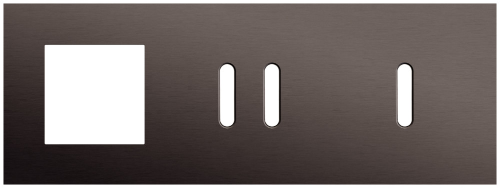 Niko Switches & Sockets Drievoudige Afdekplaat, horizontaal 71 MM centerafstand,voor een 45 X