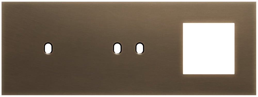 Niko Switches & Sockets Drievoudige Afdekplaat, horizontaal 71 MM centerafstand,voor een enkel