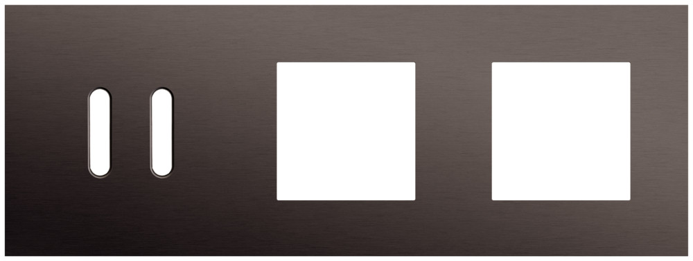 Niko Switches & Sockets Drievoudige Afdekplaat, horizontaal 71 MM centerafstand,voor een tweev