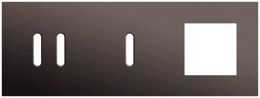 Niko Switches & Sockets Drievoudige Afdekplaat, horizontaal 71 MM centerafstand,voor een tweev
