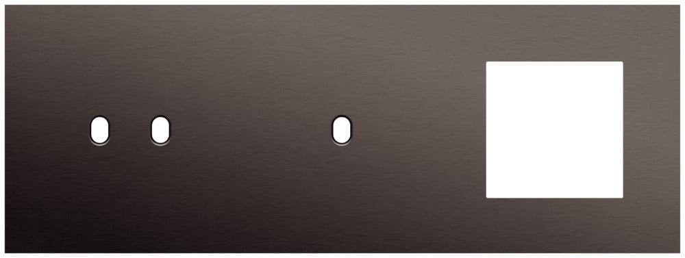 Niko Switches & Sockets Drievoudige Afdekplaat, horizontaal 71 MM centerafstand,voor een tweev