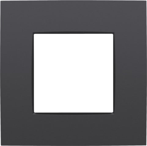 Niko Switches & Sockets Enkelvoudige Afdekplaat, intense anthracite coated