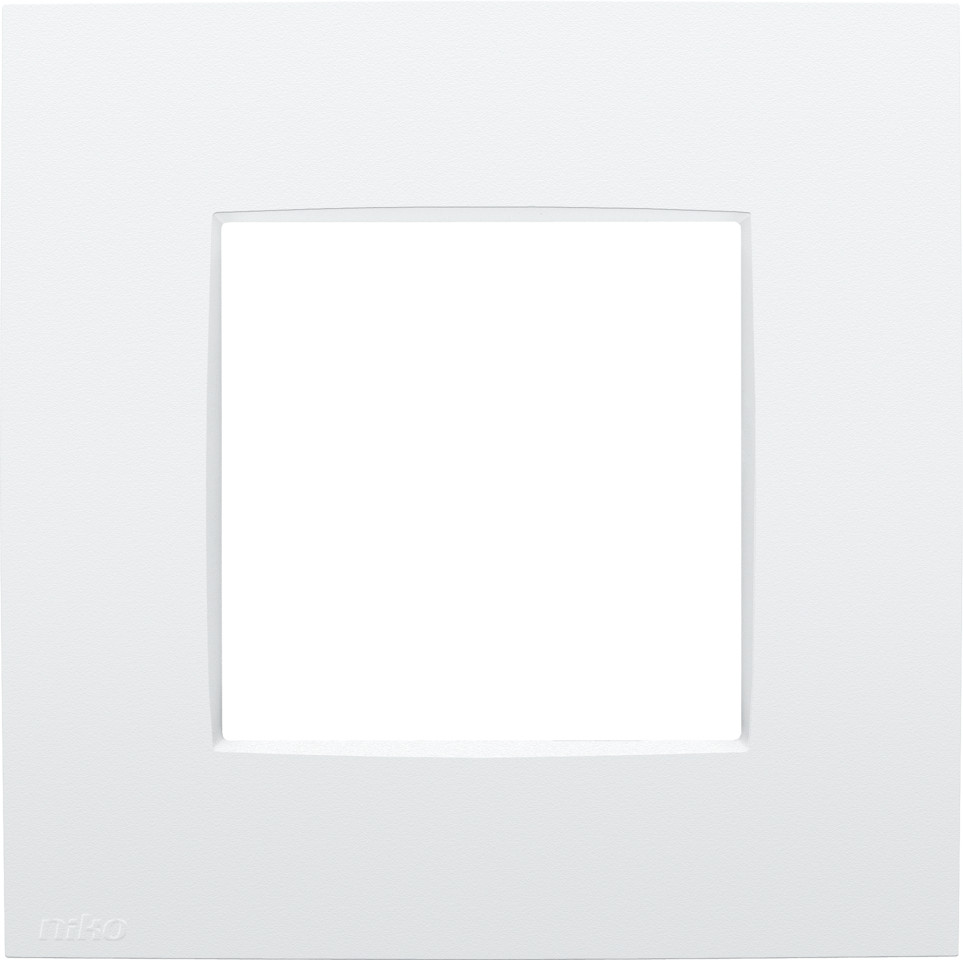 Niko Switches & Sockets Enkelvoudige Afdekplaat, intense lunar white coated