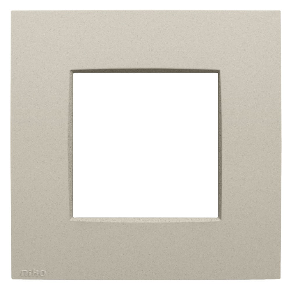 Niko Switches & Sockets Enkelvoudige Afdekplaat, intense sand textured