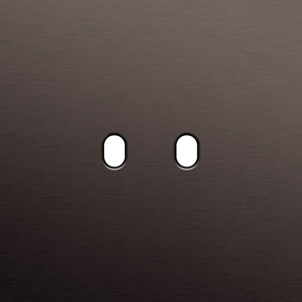 Niko Switches & Sockets Enkelvoudige Afdekplaat, voor tweevoudige schakelfuncties, toggle