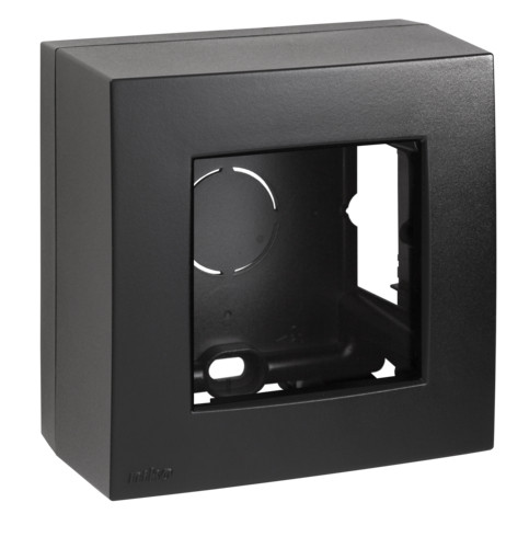 Niko Switches & Sockets Enkelvoudige Opbouwkit voor ÉÉN inbouwfunctie, black coated